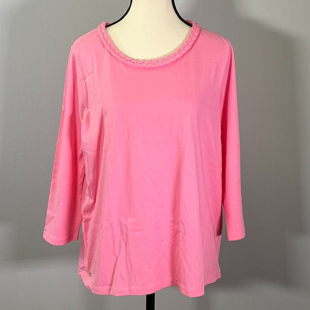 Lilly Pulitzer Paulson Women's Size L Rousseau Pink Knit Top NWT